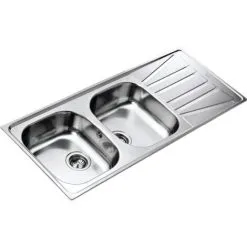 TEKA Basico 2 Cuves 1 égouttoir évier Inox Toile - Façon Inox
